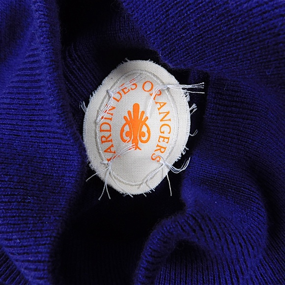 Jardin Des Orangers Cashmere Sleeveless Turtleneck Sweater Vest Purple Size M - Picture 11 of 11